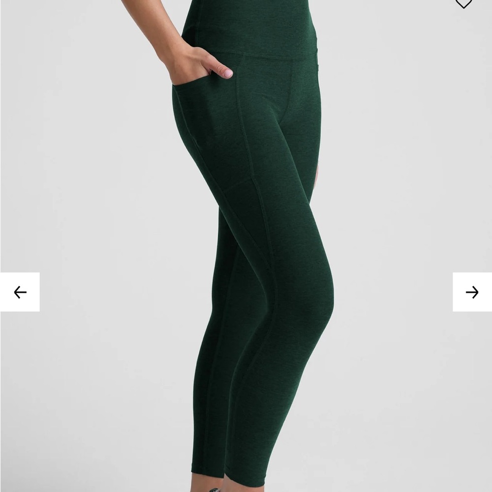 Beyond Yoga spacedye leggings in dark spruce green heather